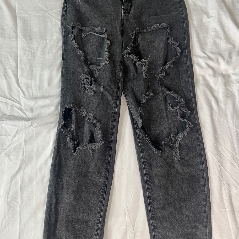 BDG High Rise Distressed Black Jeans